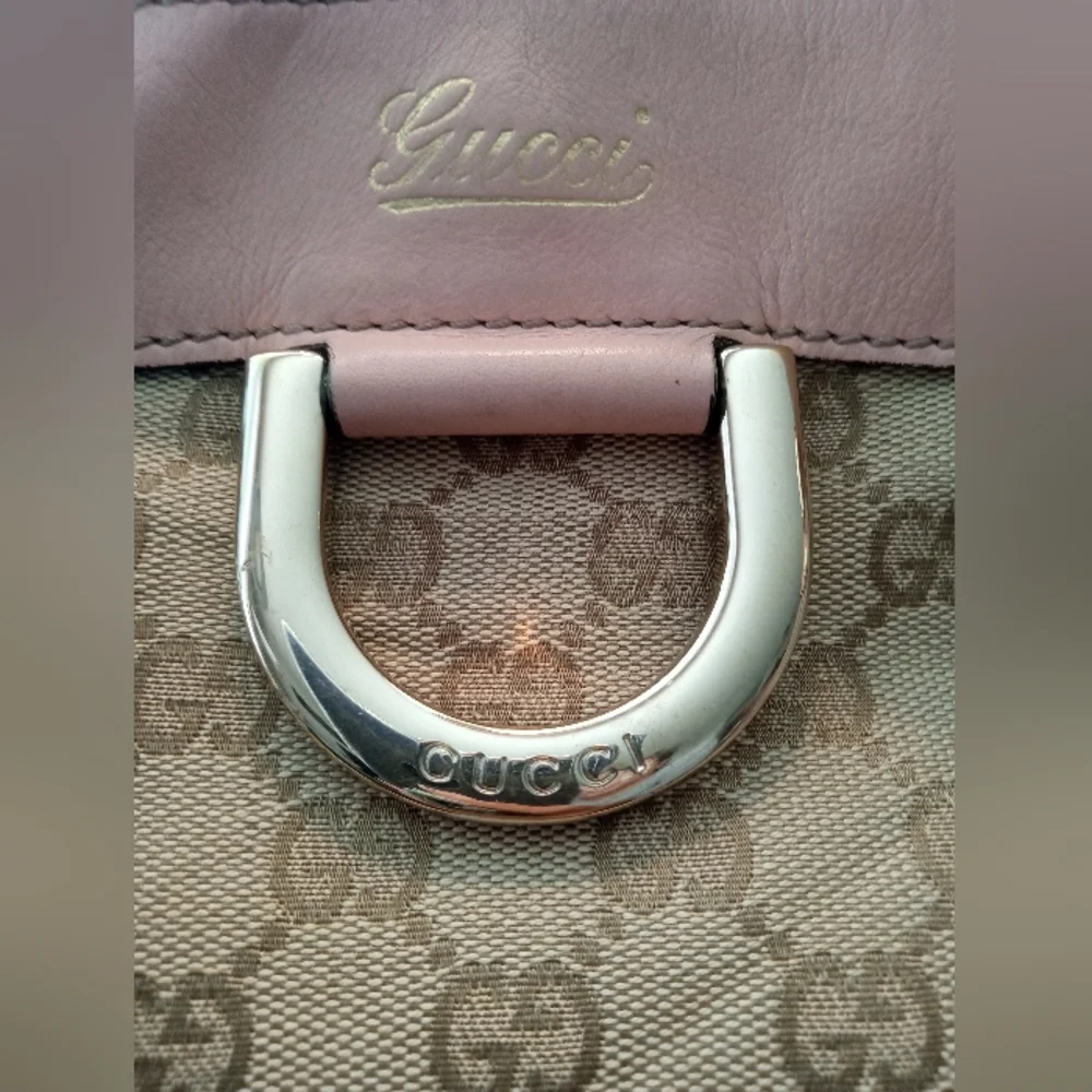 SALE ~ Gucci GG Abbey Pink Canvas Tote - 100% Authentic - Picture 6 of 12